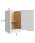 Metro White 18" Full Height Door Base Cabinet