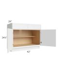 Metro White 42" Base Cabinet