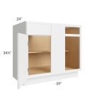 Metro White 42" Blind Base Cabinet