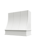 Metro White Charlotte Strapped Sloped Hood with Classic Molding