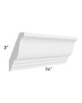 Metro White 96" Crown Molding (3" Height)