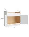 Metro White 36" Farm Sink Base Cabinet