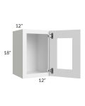 Metro White 12x18 Decorative Wall Cabinet 