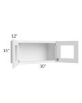 Metro White 30x15 Decorative Wall Cabinet 