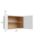 Metro White 33x24x24 Wall Cabinet 