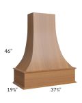 Portland Walnut 36" Curved Wood Range Hood  