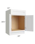 Brighton White Shaker 24" Vanity Sink Base Cabinet