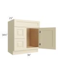 Casselton Ivory 30x21 Vanity Sink Base Cabinet (Door on Right)