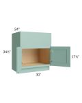 Midtown Mint Green Shaker 30" Farm Sink Base Cabinet