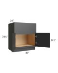 Vienna Black 30" Farm Sink Base Cabinet