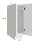 Portland White 9" Full Height Door Base Cabinet 
