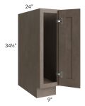 Providence Natural Grey 9" Full Height Door Base Cabinet
