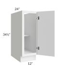 Portland White 12" Full Height Door Base Cabinet