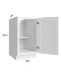 Aspen White Shaker 18" Full Height Door Base Cabinet
