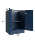  Portland Navy Blue 24" Full Height Door Base Cabinet