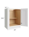 Vail White 24" Full Height Door Base Cabinet