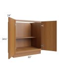  Portland Walnut 30" Full Height Door Base Cabinet