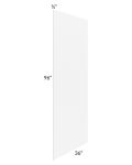 Vail White Shaker 36x96 Finished Back Panel