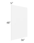 Vail White Shaker 48x36 Finished Back Panel