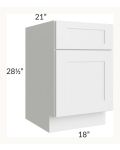 Midtown White Shaker 18" File Base Cabinet