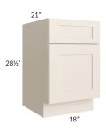 Midtown Cream Shaker 18" File Base Cabinet