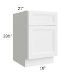 Salem White 18" File Base Cabinet