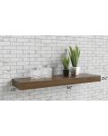 Gramercy White 36" Floating Walnut Shelf