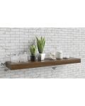 Midtown White Shaker 42" Floating Walnut Shelf