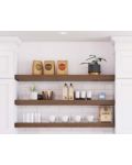 Stratus White 48" Floating Walnut Shelf