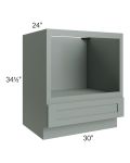 Woodland Green Shaker 24" 2-Drawer Base Cabinet