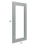 Woodland Green Shaker 15x36 Glass Door
