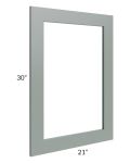 Woodland Green Shaker 21x30 Glass Door