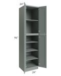 Woodland Green Shaker 24" 2-Drawer Base Cabinet