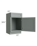 Woodland Green Shaker 24" 2-Drawer Base Cabinet