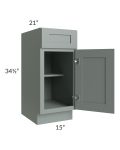 Woodland Green Shaker 24" 2-Drawer Base Cabinet