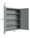 Woodland Green Shaker 33x42 Wall Cabinet