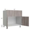 Milan Hazel 33" Farm Sink Base Cabinet