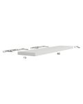 Euro White Grain 60" Floating Wall Shelf