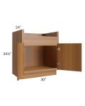 Portland Walnut 30" Farm Sink Base Cabinet
