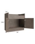 Providence Natural Grey 36" Farm Sink Base Cabinet 
