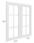 Belfast White 36x42 Mullion Glass Door (Cabinet Sold Separately)