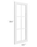 Gramercy White Clear Glass Door for a 24x36 Diagonal Corner Wall Cabinet (Cabinet Sold Separately)