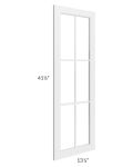 Gramercy White Clear Glass Door for a 24x42 Diagonal Corner Wall Cabinet (Cabinet Sold Separately)