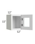 Township White 12x15 Wall Glass Door Cabinet