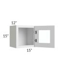 Township White 15x15 Wall Glass Door Cabinet