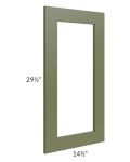 Midtown Hunter Green Shaker 15x30 Clear Glass Door (Cabinet Sold Separately)