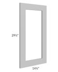 Midtown Painted Grey Shaker 15x30 Clear Glass Door (Cabinet Sold Separately)