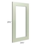 Midtown Pistachio Green Shaker 15x30 Clear Glass Door (Cabinet Sold Separately)