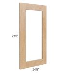 Midtown Timber Shaker 15x30 Clear Glass Door (Cabinet Sold Separately)