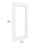 Union White 15x30 Clear Glass Door (Cabinet Sold Separately)
